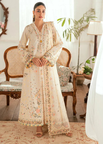 BrandsInn - 3PC LAWN EMBROIDERED SHIRT WITH ORGANZA EMBROIDERED DUPATTA AND TROUSER -BI-429