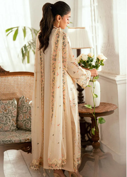 BrandsInn - 3PC LAWN EMBROIDERED SHIRT WITH ORGANZA EMBROIDERED DUPATTA AND TROUSER -BI-429