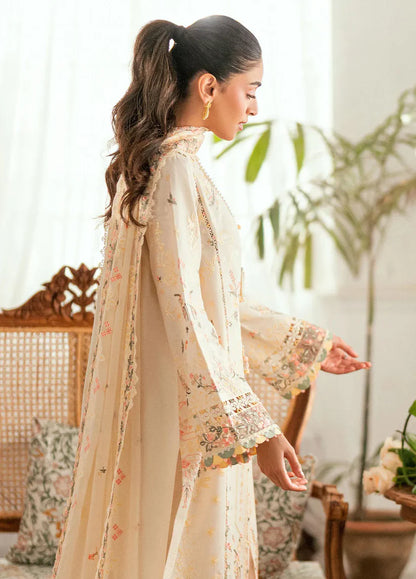 BrandsInn - 3PC LAWN EMBROIDERED SHIRT WITH ORGANZA EMBROIDERED DUPATTA AND TROUSER -BI-429