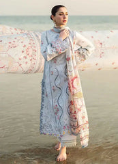 BrandsInn - 3PC LAWN EMBROIDERED SHIRT WITH MONARK PRINTED DUPATTA AND TROUSER-BI-428