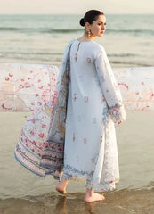 BrandsInn - 3PC LAWN EMBROIDERED SHIRT WITH MONARK PRINTED DUPATTA AND TROUSER-BI-428