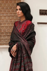 BrandsInn- DHANAK 3PC EMBROIDERED SHIRT WITH COUTRAI WOOL PRINT SHAWL -BI-4055