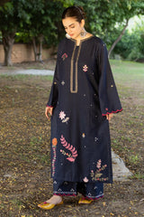 BrandsInn- 2PC Dhanak Embroidered Shirt With Dhanak Embroidered Trouser-BI-4081
