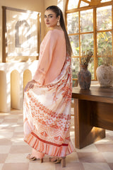 MIRAKHI-3PC LAWN LASERCUT EMBROIDERED SHIRT WITH MOARK PRINT DUPATTA-VOL-3-BI-133