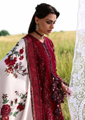 BrandsInn-3PC KARANDI EMBROIDERED SHIRT WITH WOOL PRINTED SHAWL AND TROUSER-BI-5215