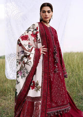 BrandsInn-3PC KARANDI EMBROIDERED SHIRT WITH WOOL PRINTED SHAWL AND TROUSER-BI-5215