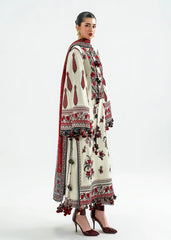 BrandsInn-3PC DHANAK EMBROIDERED SHIRT WITH WOOL PRINTED SHAWL AND EMB TROUSER -BI-5186