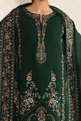 BrandsInn-3PC KARANDI EMBROIDERED SHIRT WITH KARANDI EMB SHAWL AND TROUSER-BI-5195