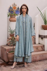 BrandsInn-3PC LAWN EMBROIDERED SHIRT WITH KHADDI NET EMB DUPATTA AND TROUSER-BI-4750