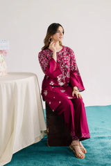 BrandsInn-2PC LAWN EMBROIDERED SHIRT WITH LAWN EMBROIDERED SLEEVES-BI-268