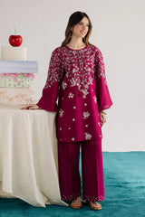 BrandsInn-2PC LAWN EMBROIDERED SHIRT WITH LAWN EMBROIDERED SLEEVES-BI-268