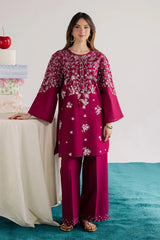BrandsInn-2PC LAWN EMBROIDERED SHIRT WITH LAWN EMBROIDERED SLEEVES-BI-268