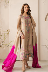 BrandsInn-3PC LAWN EMBROIDERED SHIRT WITH CHIFFON TYE&DYE DUPATTA AND TROUSER-BI-4768