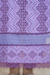 MIRAKHI-3PC LAWN LASERCUT EMBROIDERED SHIRT WITH MOARK PRINT DUPATTA-VOL-1-BI-131